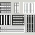 Modern Ceiling Mounted Grille Lights Featuring Various Grid Designs and Sizes