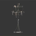 Classic Multi Tiered Metal Candle Lighting Fixture Combination With Decorative Hanging Pendants