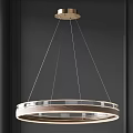 Modern Pendant Light With Wooden Ring And Transparent Glass Shade Design