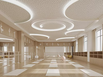 Modern Dance Studio Dance Teacher 3d model