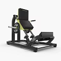 Black and Yellow Adjustable Leg Press Machine with Ergonomic Seat Durable Frame for Strength Training 3d model