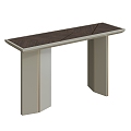 Modern Light Luxury Metal Wooden End Desk 3d model