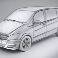Mercedes Benz Black MPV With Sleek Exterior Design And Silver Wheels