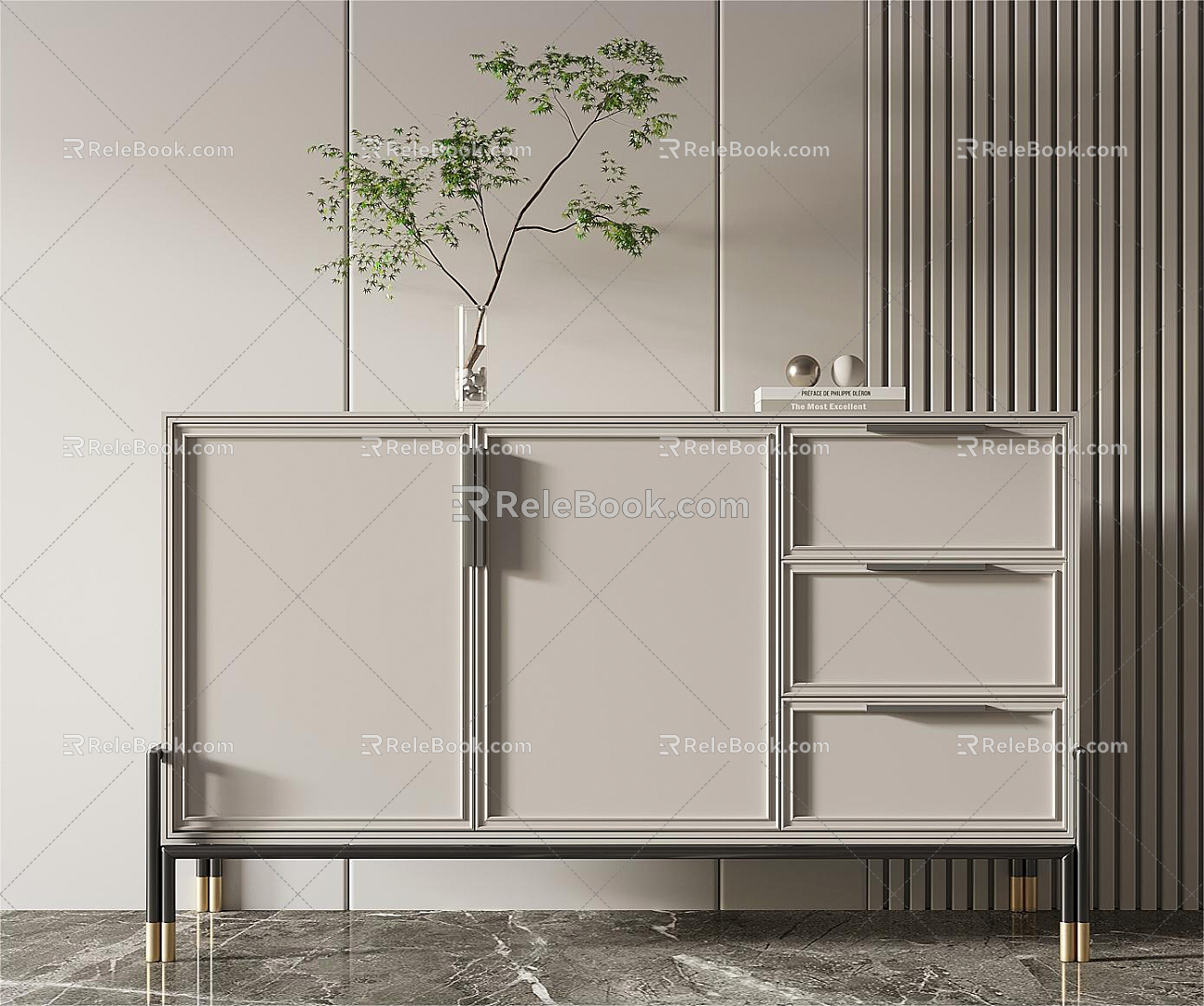 Modern Side Cabinet Cabinet 3d model