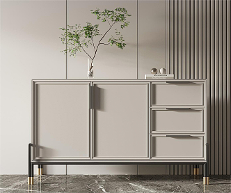 Modern Side Cabinet 3d model