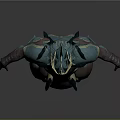 Armored Fantasy Character And Biomechanical Creature 3D Model With Teal Brown Design Features