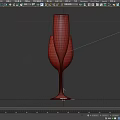 Elegant Clear Transparent Champagne Flute And Red Wine Glass Set