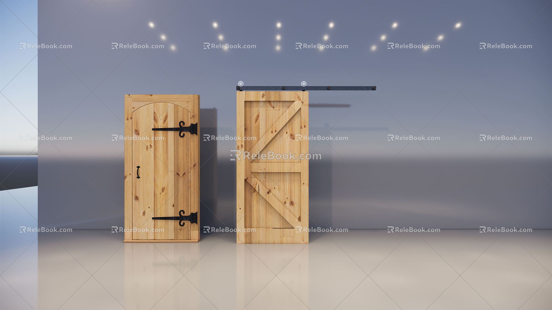 Nordic Barn Door 3d model