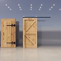 Nordic Barn Door 3d model