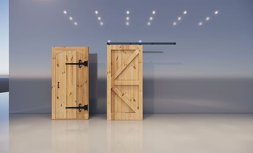 Nordic Barn Door 3d model