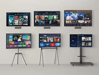 Modern TV Screen TV Rack Mobile TV Advertising Screen TV 3d model