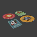 Decorative Round Rugs With Various Fun Designs Text Phrases And Cartoon Patterns For Home