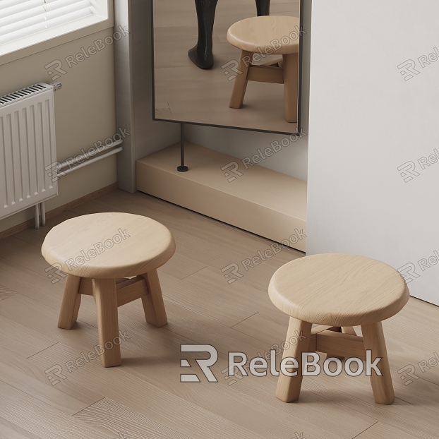 Modern Diemme Stool Solid Wood Stool Children Stool model