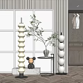 Modern floor lamp floor lamp combination 3d model