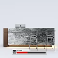 Modern reception desk Reception desk Cashier 3d model