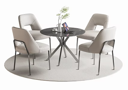 Leisure Table and Chair Negotiation Table and Chair Dining Table and Chair 3d model
