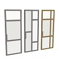 Stylish Interior Hinged Doors With Frosted Glass Panels And Metal Frames For Modern Home Spaces