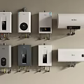 Collection Of Modern Household Water Heaters With Various Styles And Wall Mounted Design