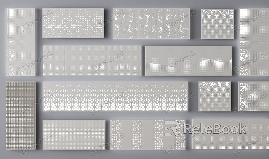 Modern Perforated Plate Background Wall Metal Plate Aluminum Single Plate Punched Plate Hollow View Wall Perforated Plate model