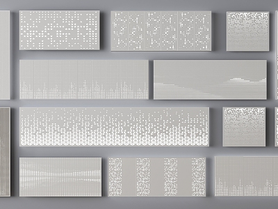 Modern Perforated Plate Background Wall Metal Plate Aluminum Single Plate Punched Plate Hollow View Wall Perforated Plate model