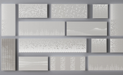 Modern Perforated Plate Background Wall Metal Plate Aluminum Single Plate Punched Plate Hollow View Wall Perforated Plate 3d model