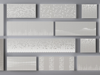 Modern Perforated Plate Background Wall Metal Plate Aluminum Single Plate Punched Plate Hollow View Wall Perforated Plate 3d model