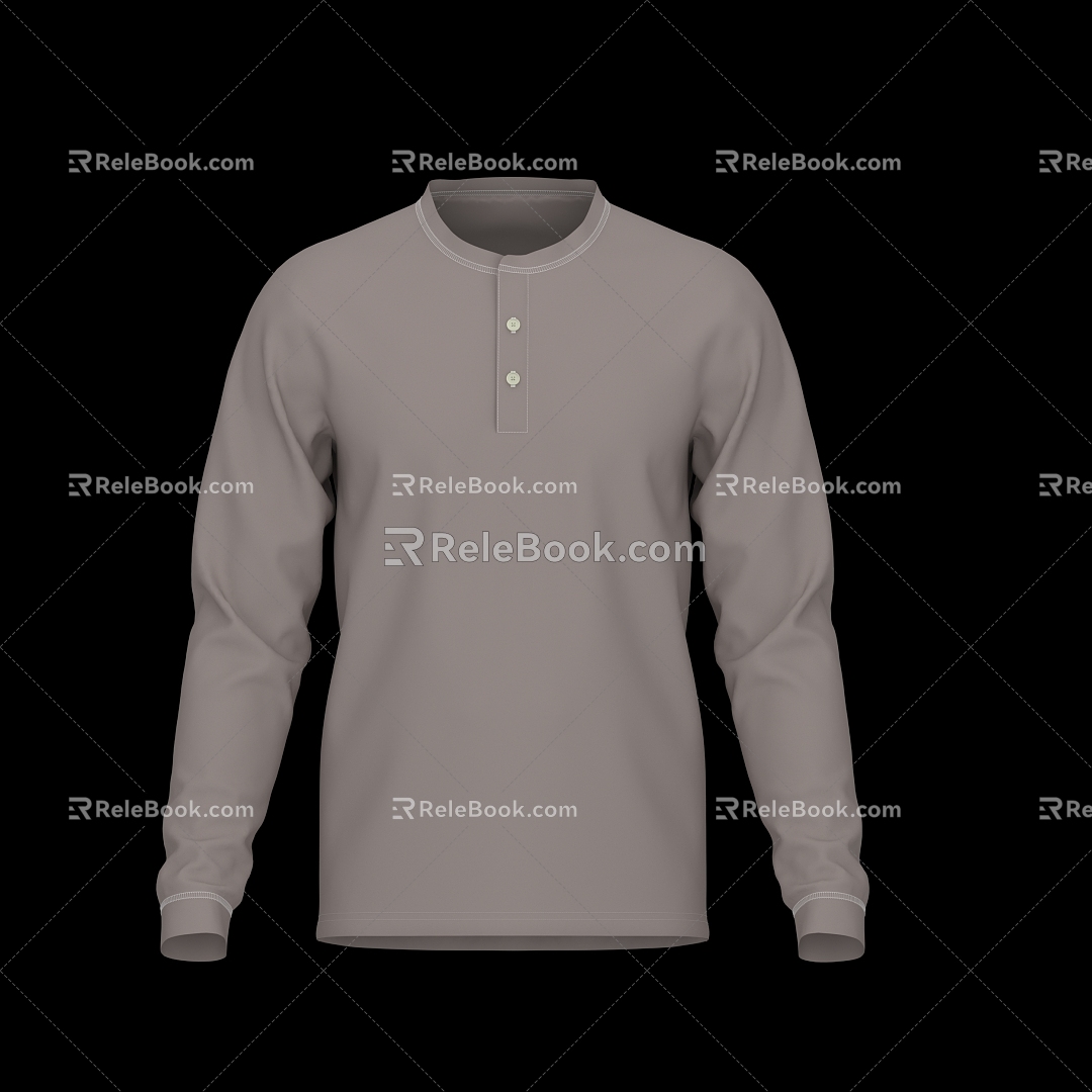 Men's Tshirt Long Sleeve 3d model