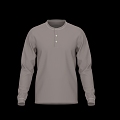 Men's Tshirt Long Sleeve 3d model