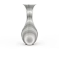 Modern Office Interior Design With White And Gray Striped Vase Decor 3d model