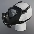 Firefighting Gas Mask With Clear Face Shield And Filter For Respiratory Protection 3d model