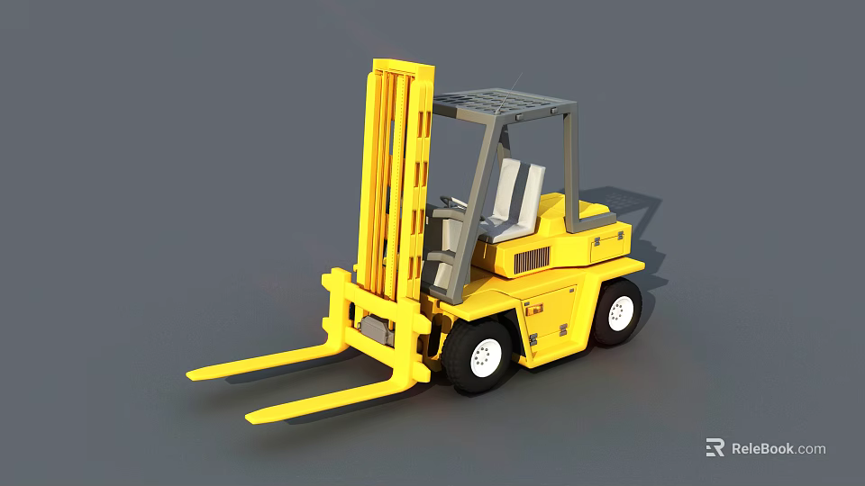 Yellow Industrial Forklift Machinery For Heavy Duty Lifting Operations 3d model 