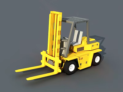 Yellow Industrial Forklift Machinery For Heavy Duty Lifting Operations 3d model