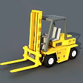 Yellow Industrial Forklift Machinery For Heavy Duty Lifting Operations