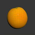 Fresh Ripe Juicy Orange with Vibrant Orange Color on Dark Reflective Surface