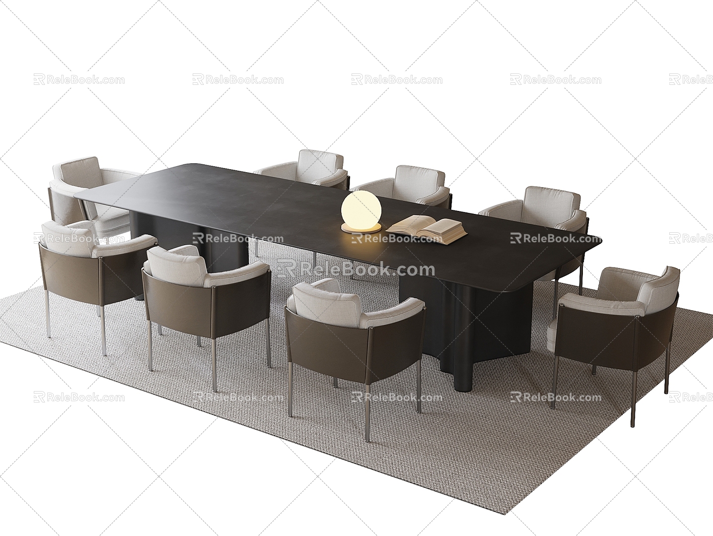 Modern Dining Table and Chair Dining Chair Single Chair 3d model