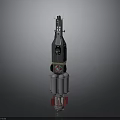 Detailed Space Rocket Model With Stages And Engine Components For Space Exploration