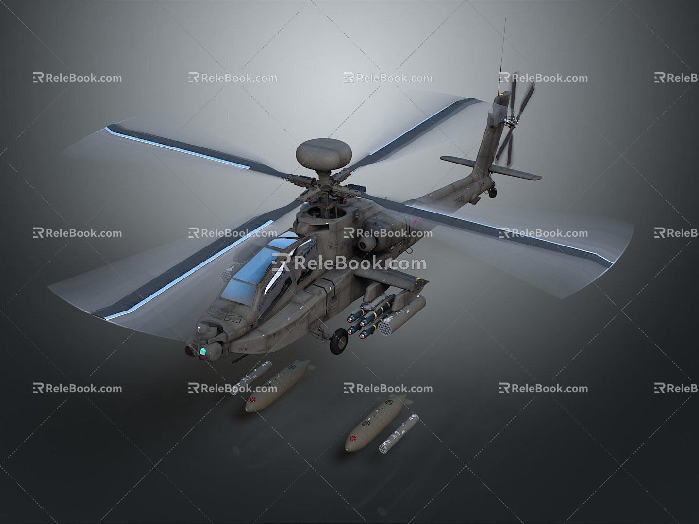 Industrial LOFT Helicopter Apache Civil Helicopter model