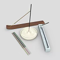 Decorative Ornament Set Featuring Incense Sticks And Different Holders For Home Decoration
