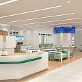China Post Postal Savings Bank Exterior With Green Signage Glass Doors And Display Windows
