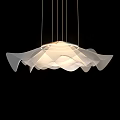 Unique Modern Chandelier Designs with Wave Petal Spiral Shapes Metal Glass and Crystal Elements