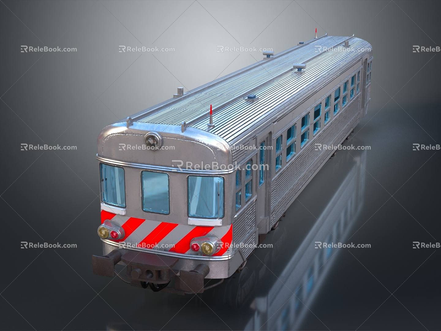 modern train train light rail 3d model