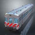 modern train light rail 3d model
