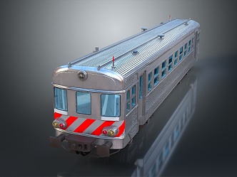 modern train light rail 3d model