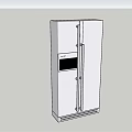 Modern White Double Door Refrigerator With Digital Display And Sleek Design