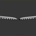 Modern Car Front Grilles Design With Silver Finish And Reflective Surface