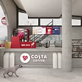 Modern Cafe Exterior Featuring Arched Doorways Stone Wall Round Window Steps And White Chairs