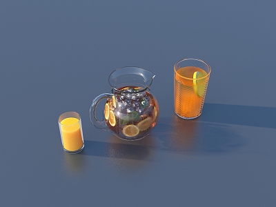 Juice Drink Glass 3d model