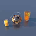 Juice Drink Glass 3d model