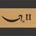 Amazon.in Brown Cardboard Shipping Box With Logo Text On Black Background