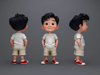 Cartoon Boy Little Boy Blind Box Figure Asian Boy Cartoon Character Game Character Anime Character 3d model